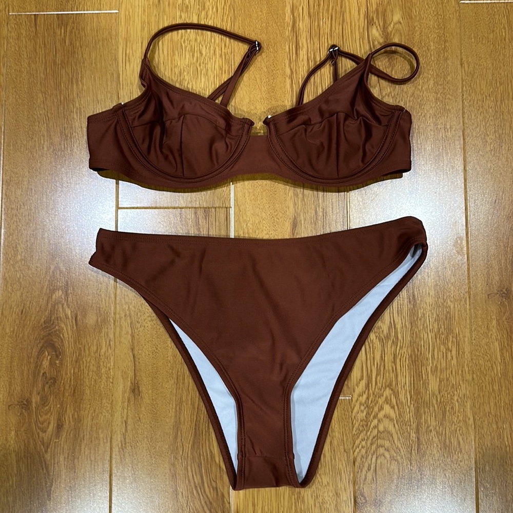 Shein Brown swim set